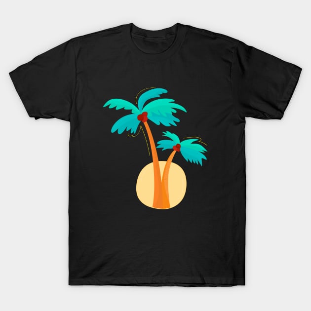 Palm Trees T-Shirt by fromherotozero